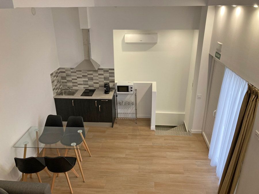alojamientos con cocina y salon